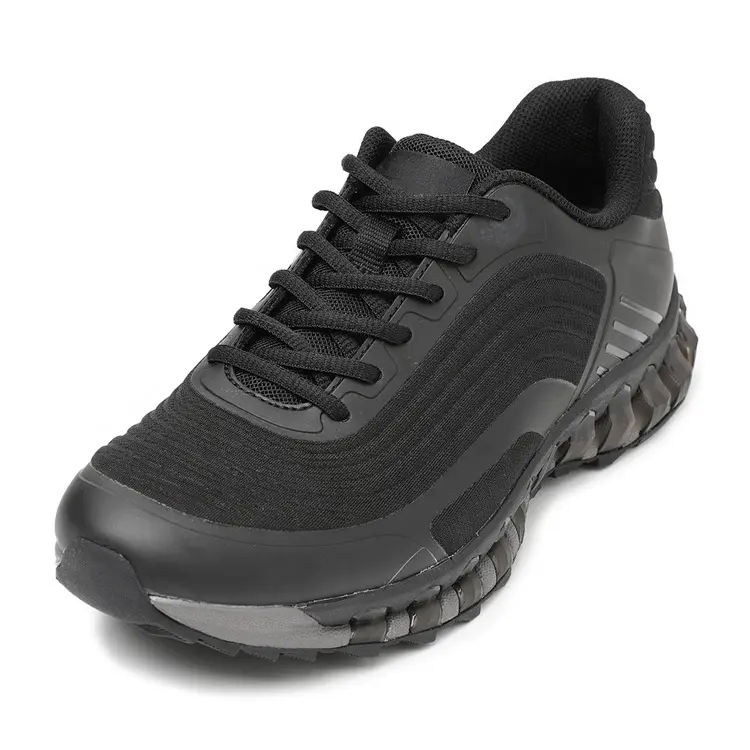 China  Lace-up Black Anti-Slippery Wear Resistant Casual Sport Walking Running Sneaker Shoes